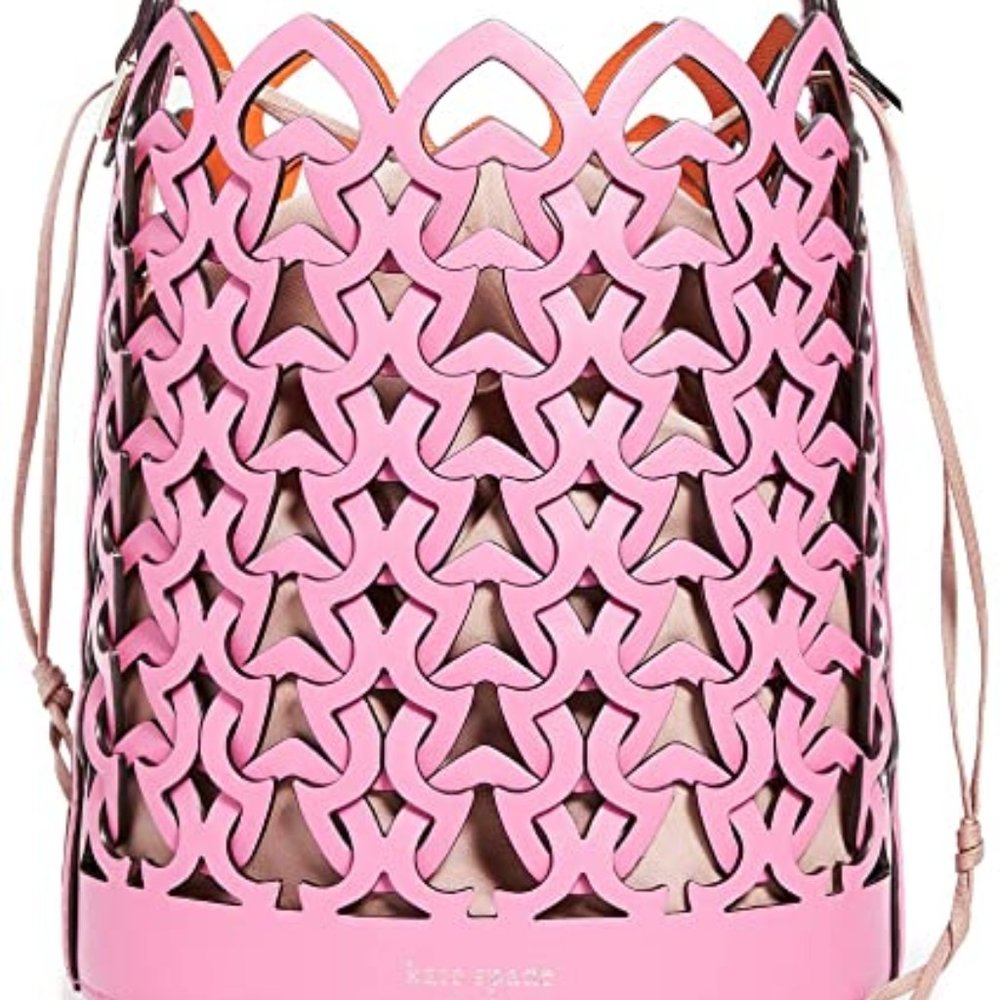 Kate Spade Small Dorie Pink Leather Bucket Bag $328
